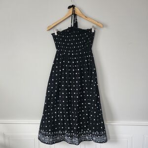 Old Navy Black Polka Dot Midi Dress